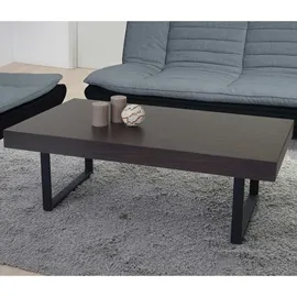 MCW Couchtisch Genk H576, Wohnzimmertisch, MVG 40x110x60cm ~ Wenge, dunkle Metall-Füße