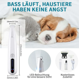 Pfotentrimmer für Hunde mit 2 Messerkopf,2-Gang schermaschine hund mit LED-Licht,Ganzkörperwaschung Hundeschermaschine für Pfoten,Augen,Ohren,Ge...