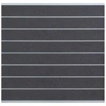 Elephant Steckzaun Modular EVO 180 WPC steingrau 180x174cm, Leiste Silber