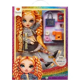 MGA Entertainment Rainbow High Sparkle & Shine Fashion Dolls- Clementine