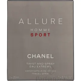 Chanel Allure Sport Eau Extreme refillable 20 ml + Nachfüllung 2 x 20 ml