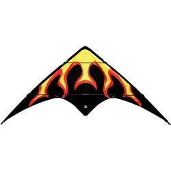 Lenkdrachen Flame, Sportlenkdrachen - flugfertig inkl. Schnüre und Lenkschlaufen bunt 136 CM