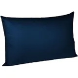 fleuresse Kissenbezug Jersey 40 x 60 cm Blau Dunkelblau