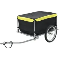 VidaXL Fahrradanhänger Schwarz und Gelb 65 kg