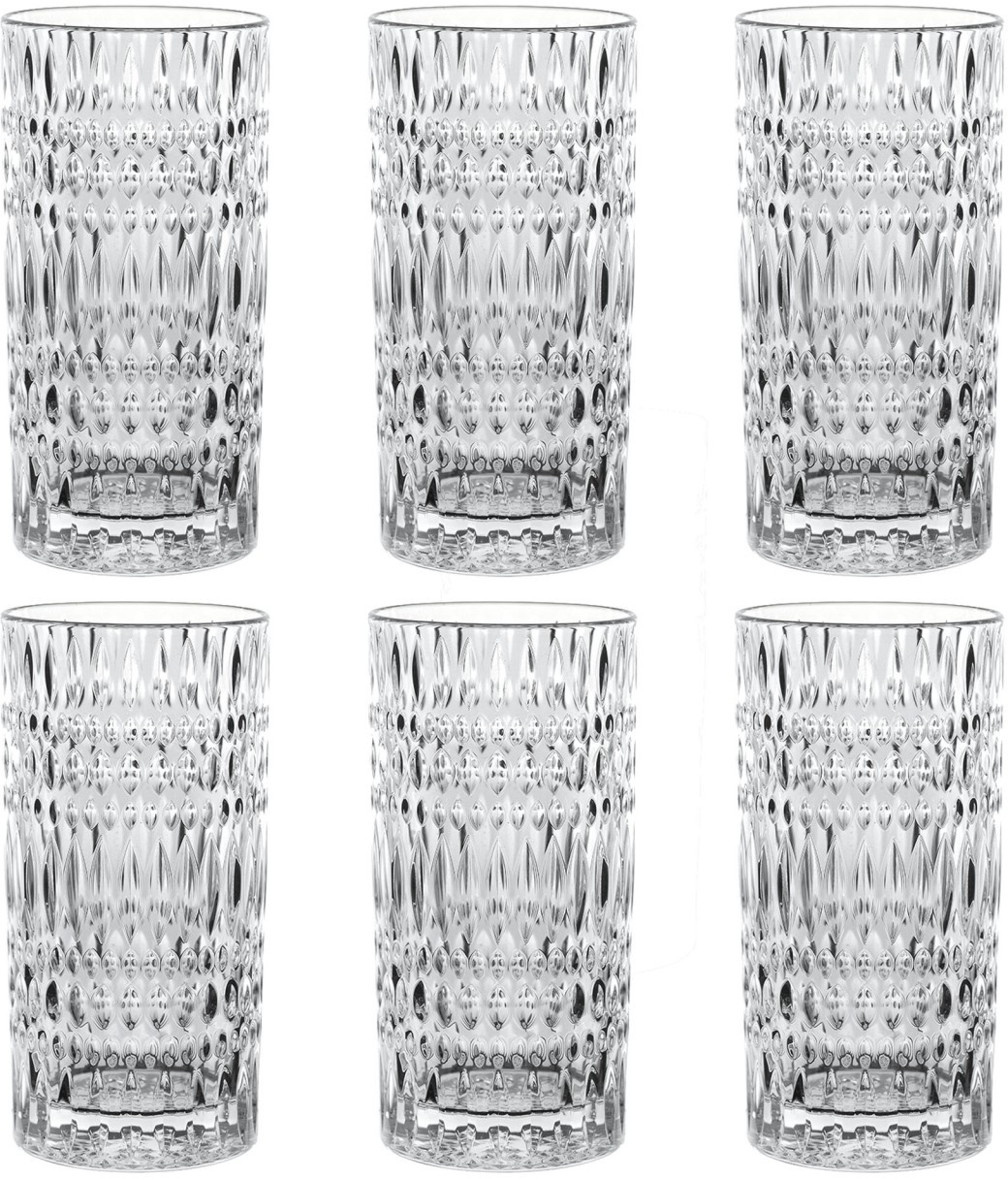 NACHTMANN Serie ETHNO Longdrinkglas 422 ml Set mit 6 Gläsern