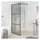vidaXL Duschwand Walk-In Dusche 80 x 195 cm Dunkel ESG Glas Schwarz