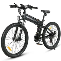 SAMEBIKE LO26-II Upgrade-Version E-Bike klapprad 26 Zoll 48V 10.4Ah Mountainbike Shimano 21 Gang Farb TFT Display City Bike Elektrofahrräder Herren Damen