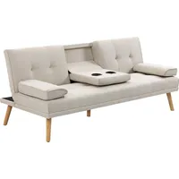 Homcom 3-Sitzer-Sofa mit Klappbarem Tisch