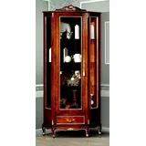 Xlmoebel Eckvitrine Design-Eckschrank Vitrine Möbel Italien Regale (Eckvitrine-5149) Hergestellt in Italy braun
