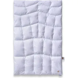 SCHLAFKÖNIG ® - 155x220 - medium warm 100% % 1A Daunen Klasse 1 BodyComfort-S - Weiß