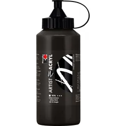 Marabu Artist Acryl, Lampenschwarz 974, 500 ml