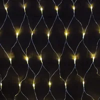 Lex Lichternetz LED 3 x 3 m Transparent Warmweiß
