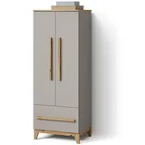 livinity® Kinderkleiderschrank Mailo 70 x 186,8 cm Eiche grau