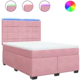 vidaXL Boxspringbett 140 x 200 cm Rosa