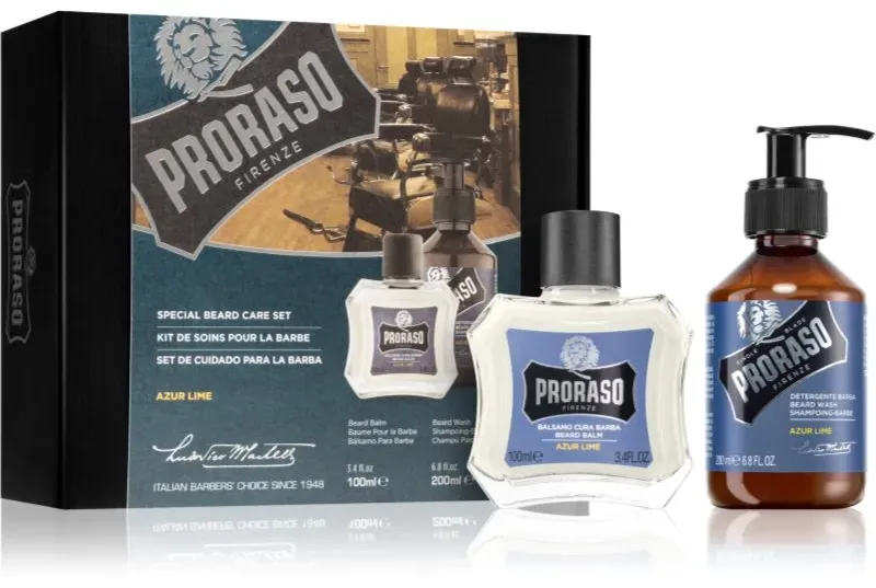 Proraso Set Beard Classic Geschenkset für Herren Azur Lime