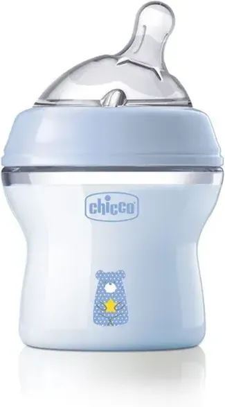 Chicco NaturalFeeling Babyfläschchen 150 ml Normaler Fluss Hellblau