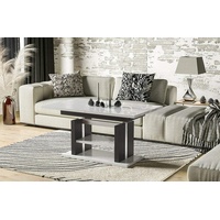 Endo-Moebel Couchtisch Dior 110cm - 170cm ausziehbar und höhenverstellbar Doppellift, Couch- & Esstisch in einem, Funktionstisch modern, umwandelbar weiß
