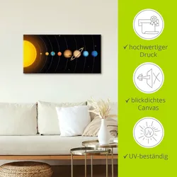 Artland Wandbild »Vector Sonnensystem mit Planeten«, Sonnensystem, (1 St.), als Alubild, Outdoorbild, Leinwandbild, Poster, Wandaufkleber Artland Farbe Bild(er): bunt