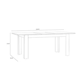 Sconto Bohol 160 x 78,2 x 90 cm grau
