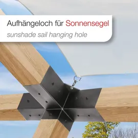 SOTech Mittelverbinder 90 x 90 mm 4-Wege-Verbinder