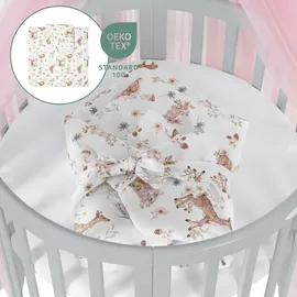 Waldin Babybett OWAL Kinderbett 7in1 mit Matratze, mitwachsendes Kinder-Bett