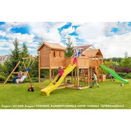 fungoo Spielturm Maxi Set Play Box 1,45 m Teak