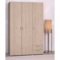 Parisot Kleiderschrank 3-türig Daily 12 120 x 185 cm Eiche braun