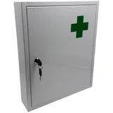 Relaxdays Abschließbarer Medizinschrank Weiß,Grün