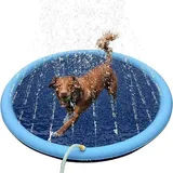 Famanu Hundepool tragbar faltbar - 170 cm - für kleine Hunde und Katzen - Indoor Outdoor - PVC rutschfest