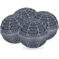 Relaxdays Waschball, 4er Set, Waschkugel für Waschmaschine, ökologisch, hautfreundlich,