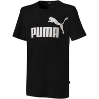 PUMA Kinder T-shirt, Cotton Black, 128 (Herstellergröße: 8 ans)