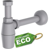 Kirchhoff Siphon ECO Save, aus recyceltem Kunststoff, Grau