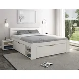 Home Affaire »"HANNES " mit Schubladen und Regalen, Nachtschrank ausziehbar, stabil«, FSC®-zertifiziertes Kiefernholz, ideal für kleine Räume
