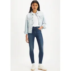 Skinny-fit-Jeans LEVI'S "Retro High Skinny", Damen, Gr. 25, Länge 32, blau (valuable time), Denim/Jeans, Obermaterial: 85% Baumwolle, 7% Lyocell, 6% Elastomultiester, 2% Elasthan, casual, skinny fit, Jeans