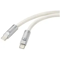 Renkforce USB-C® Kabel USB 2.0 USB-C® Stecker, USB-C® Stecker 1.00 m Weiß RF-6056876