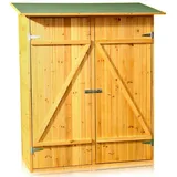 Feel2Home Gerätehaus Gartenschrank Geräteschuppen Holzhäuschen Gerätehaus Hütte Stauraum, BxT: 140x75 cm, (Premium-Gartenschrank), Witterungsbeständig braun