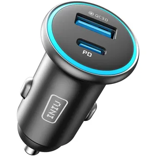 INIU 66W Zigarettenanzünder USB C, 12V USB Adapter Auto [36W PD & 30W QC3.0] Kfz Ladegerät, Super Schnellladung Handy Car Charger Verteiler Steckdose für iPhone 16 15 14 13 iPad Samsung Galaxy S24 S23