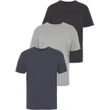 MAN'S WORLD T-Shirt "neue Farben", Damen, Gr. 72/74 (5XL), schwarz (grau, marine, schwarz), Single Jersey, Obermaterial: 100% Baumwolle.