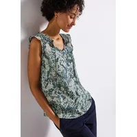 STREET ONE Blusentop mit Snake Print Blau 36