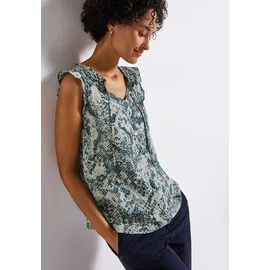 STREET ONE Blusentop mit Snake Print Blau 36