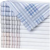 Taschentuch Herren-Taschentücher 12er-Pack, Streifen blau|braun|grau