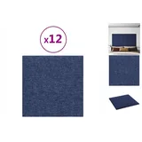 vidaXL Wandpaneele 12 Stk. Blau 30x30 cm Stoff 1,08 m2