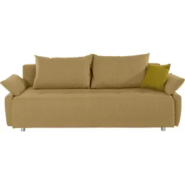 Collection AB Schlafsofa Kunstleder 2-Sitzer Gelb