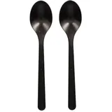 Papstar Menülöffel 96437, Kunststoff, 18,5 cm schwarz extra stabil