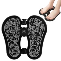 EMS Fußmassagegerät, CJBIN Fussmassagegerät Elektrisch EMS Foot Massager, Faltbares Elektrisches Fußmassagegerät für Durchblutung, Intelligente Massagematte Fuß mit 8 Modi 19 Einstellbare Gang