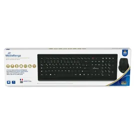 MediaRange Tastatur-Set & optis. 5 Tasten Funk-Maus (FR) sw
