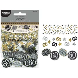 Amscan Konfetti 60 Sparkling Celebration 34 g Gold