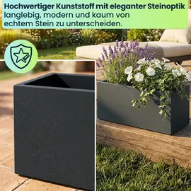 ethick Blumentopf Rechteckig 58 x 26 x 26 cm Anthrazit