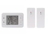 HOHOVYVY Kühlschrankthermometer,Funk-Thermometer Innen Und Außen Mit 2 Sensoren Für Kühlschrank Gefrierschrank Wohnbereich Keller Temperaturmessung