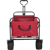 vidaXL Bollerwagen faltbar rot